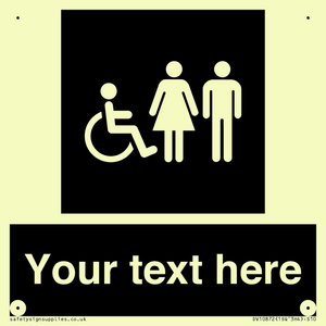 Custom information: black panel disabled female and male